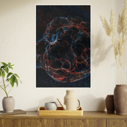 Spaghetti Nebula (Sh2-240) Vertical Satin Finish Posters