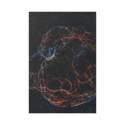 Spaghetti Nebula (Sh2-240) Vertical Satin Finish Posters