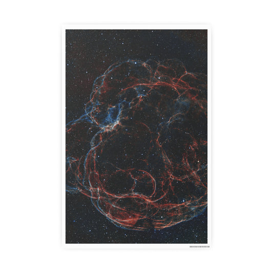 Spaghetti Nebula (Sh2-240) Vertical Satin Finish Posters