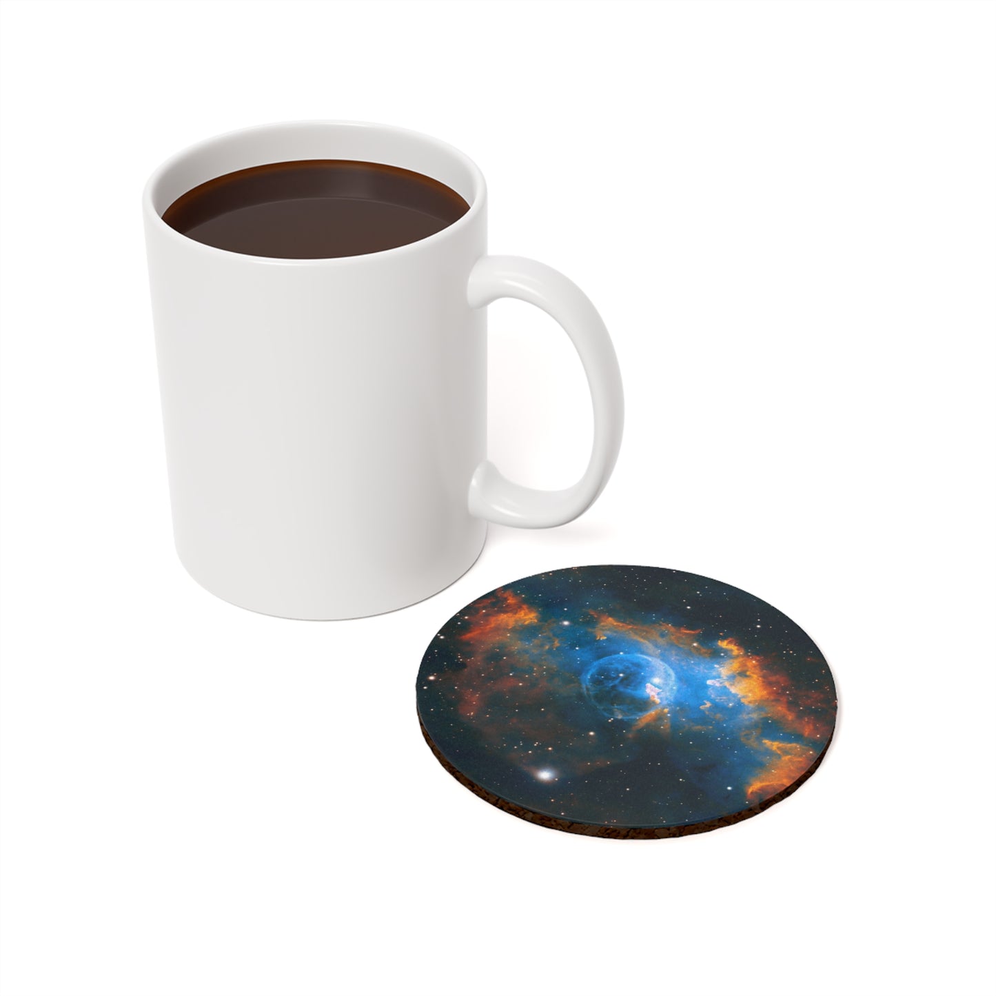 Bubble Nebula Cork-Back Coaster (1 Piece)