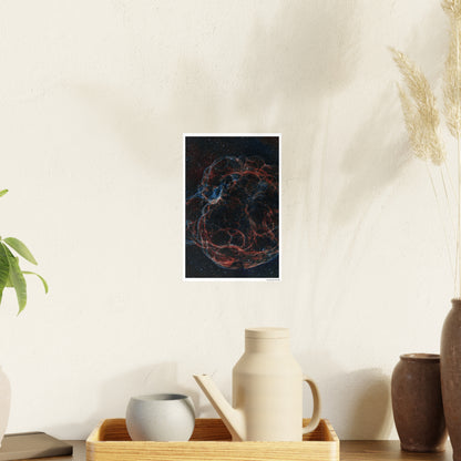 Spaghetti Nebula (Sh2-240) Vertical Satin Finish Posters